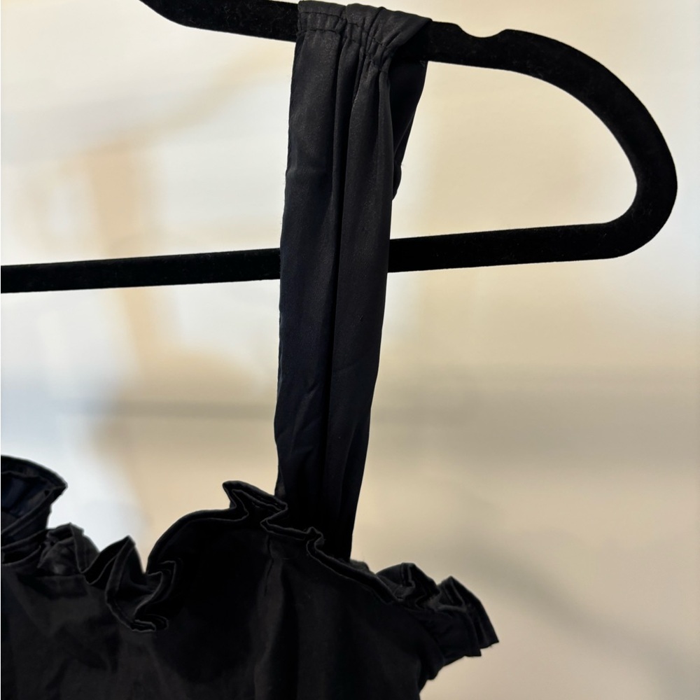 Free People Black Mini Dress with Wide Straps - Picture 5 of 6